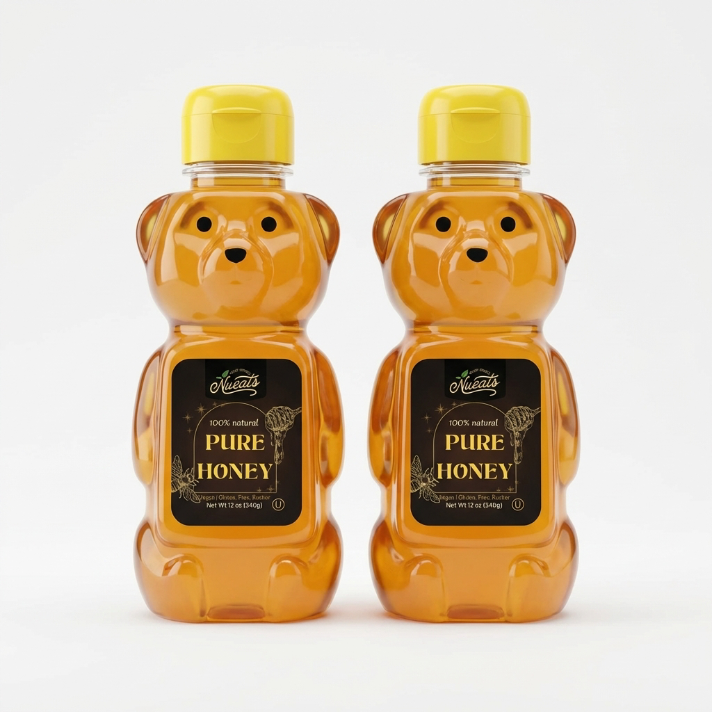 Pure Honey Teddy Bear, 12oz – No Added Sugar & Kosher Certified