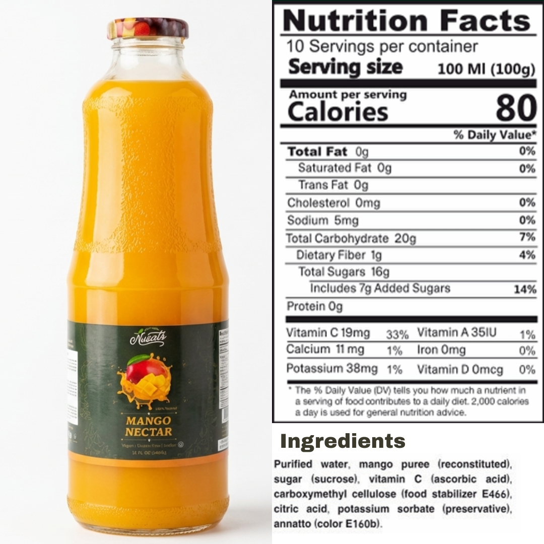 Fruit Nectar – Mango, Guava & Mango Carrot (32 fl oz)