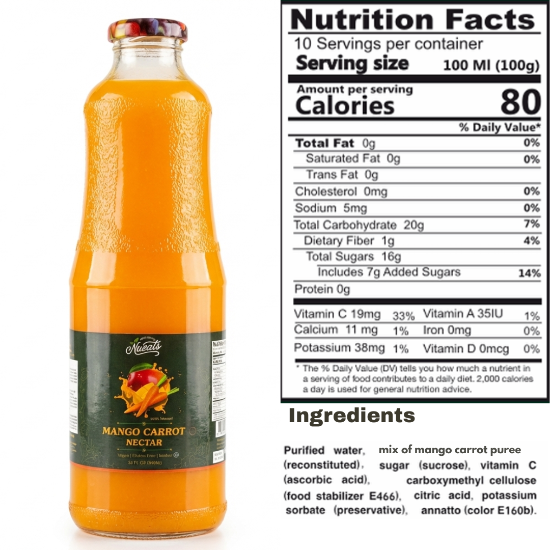Fruit Nectar – Mango, Guava & Mango Carrot (32 fl oz)