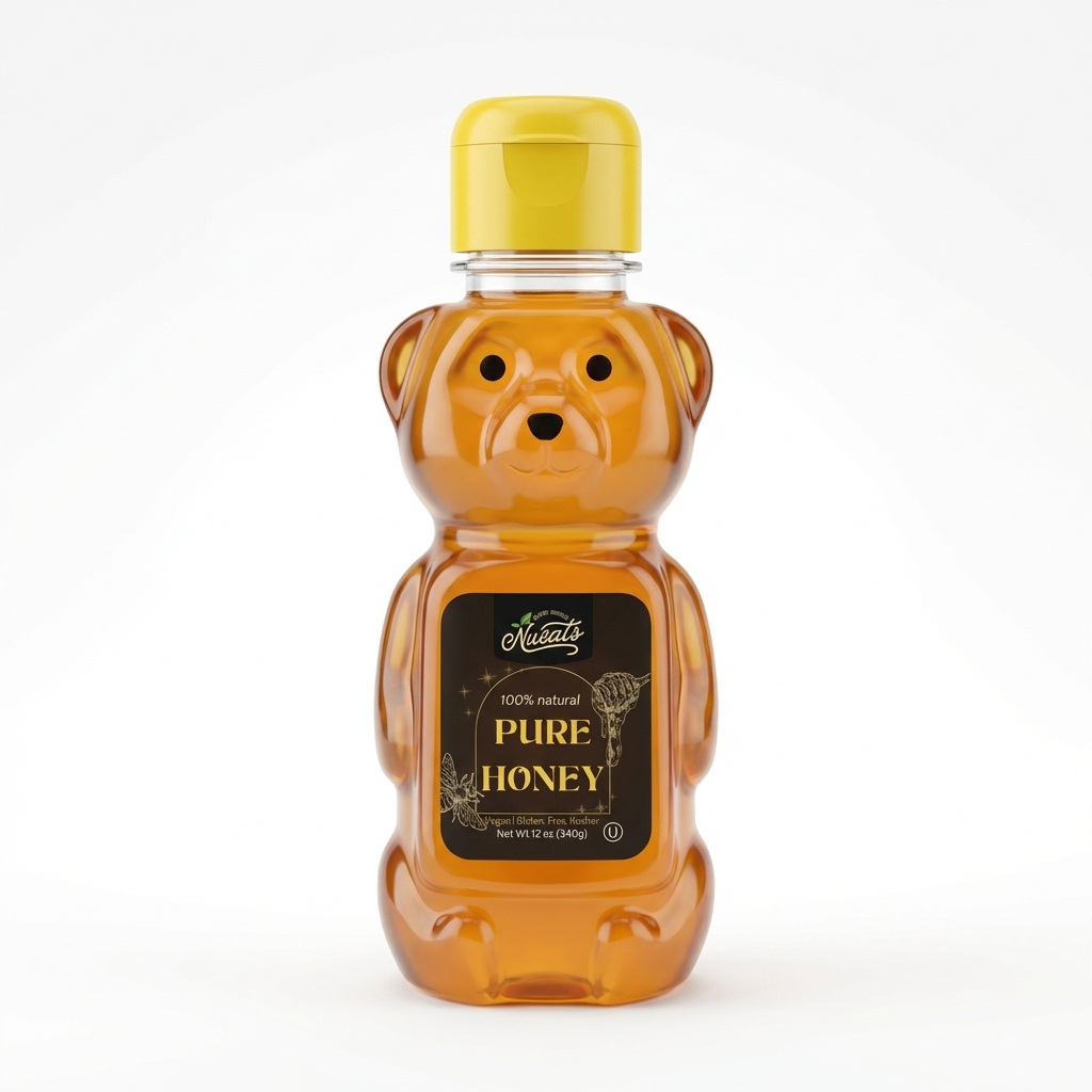 Pure Honey Teddy Bear, 12oz – No Added Sugar & Kosher Certified